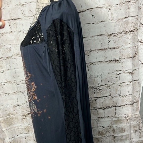 Harley Davidson Women’s Lace Long Sleeve Crest Graphic Top Size 2X - Picture 4 of 11